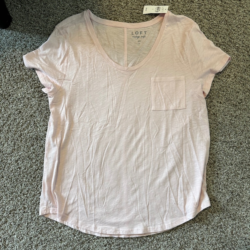 NWT Loft vintage soft short sleeve shirt large